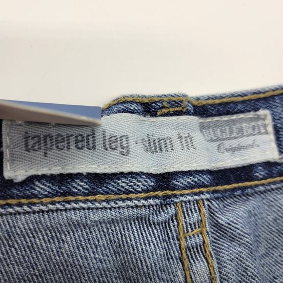 Bugle Boy Jeans Women's 12 Blue Denim Vintage 90s Rigid 100% Cotton High Rise - Picture 9 of 13